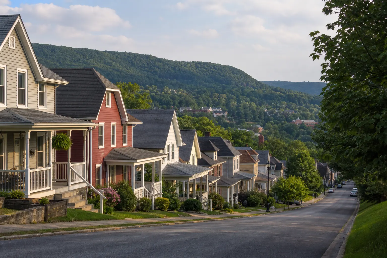 Residential neighborhood in Fairmont, West Virginia