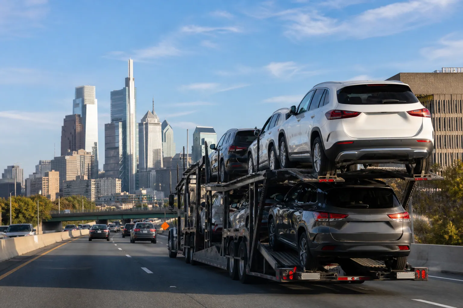 Philadelphia car shipping and auto transport coordinated by Safe Ship Moving Services